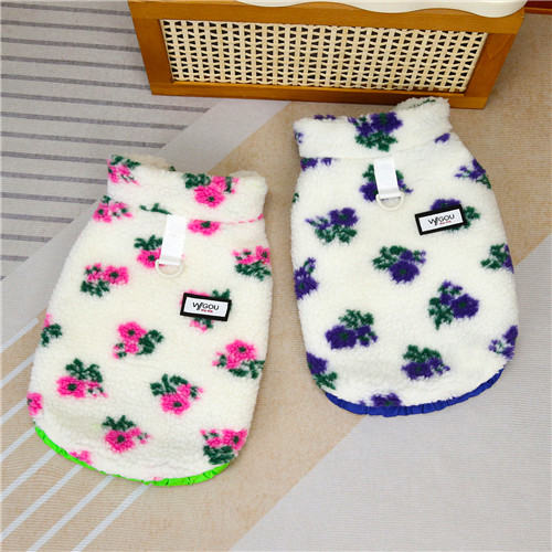 Wholesale Dog Winter Coat Flower Pattern Pet Clothes |Ruispetwear