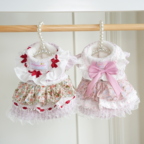RA25D08# Lolita floral dress Dog Pet Clothes Wholesale |Ruispet wear
