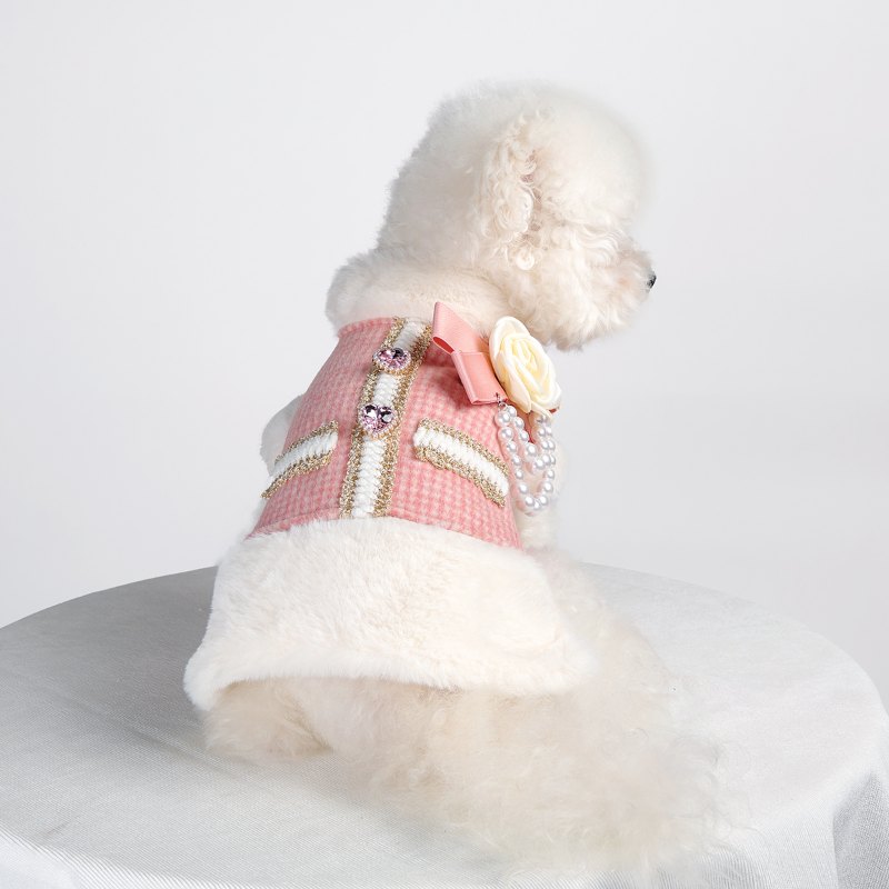 RA25P15#  Luxury Plaid Tweed Dog Jacket for Small Dogs |Ruispet wear