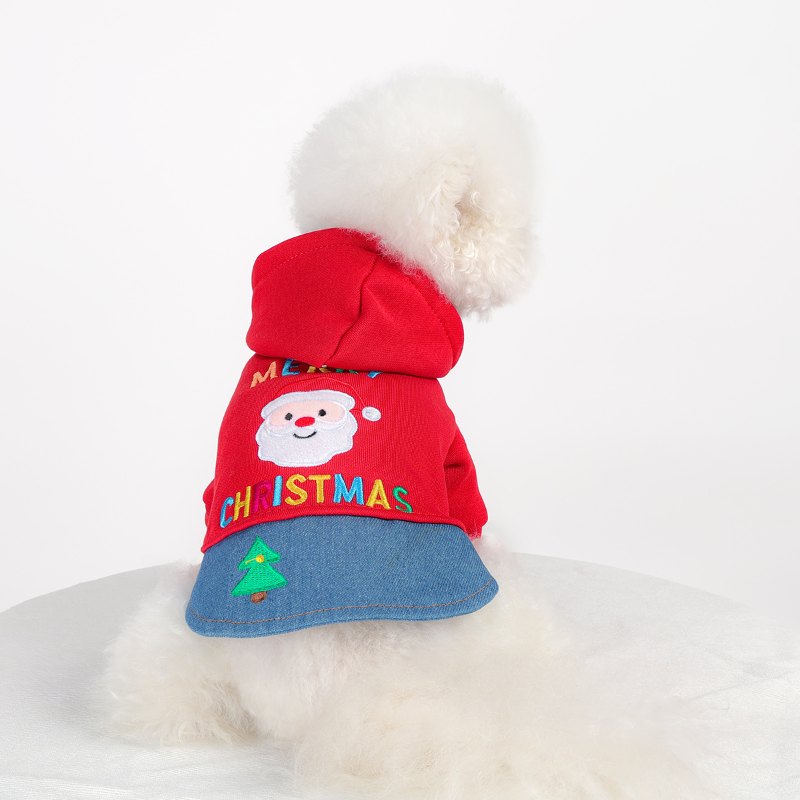 RA25P41#  Christmas Dog Dress Denim Pet Clothes| Ruispet wear