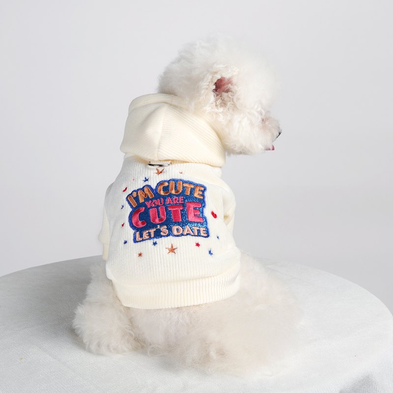 RA25P16#  Embroidered Dog Sweatshirt – Warm Winter Pet Hoodie |Ruispet wear