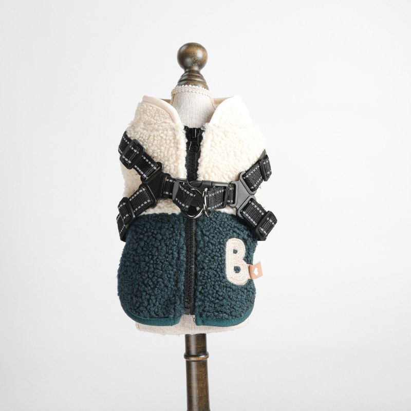 RA25P26# Sherpa leece dog jacket with pet harness |Ruispet wear