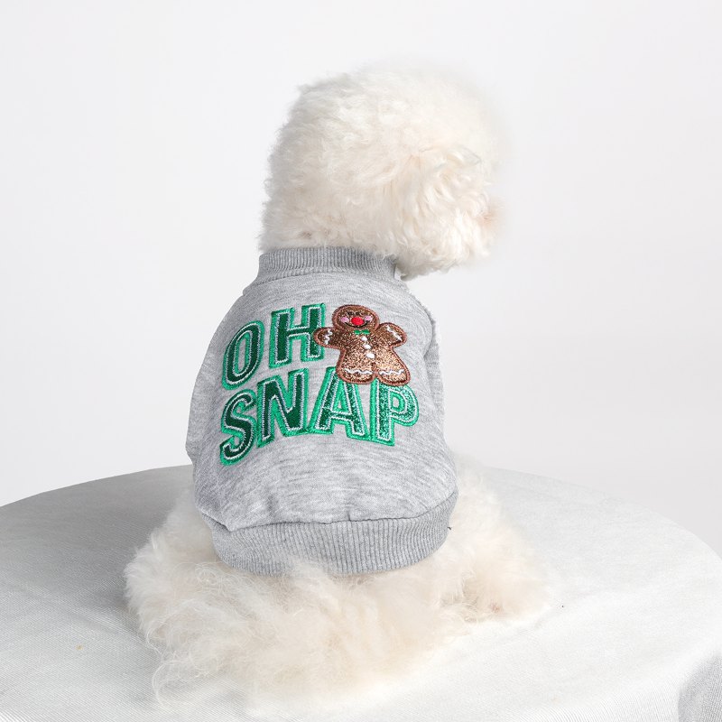 RA25P36#  Christmas Gingerbread Man Dog Hoodie Pet Coat|Ruispet wear