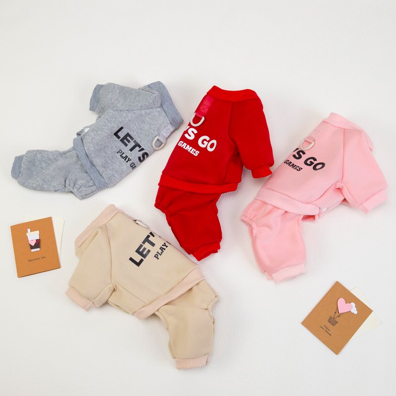 RY25F10# Thick Plush Fleece Dog Jumpsuit – Free Size Options | Ruispet wear