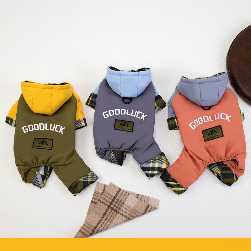 RY25F38# Thick Padded Dog Jumpsuit – Full Body Winter Snowsuit | Ruispet wear