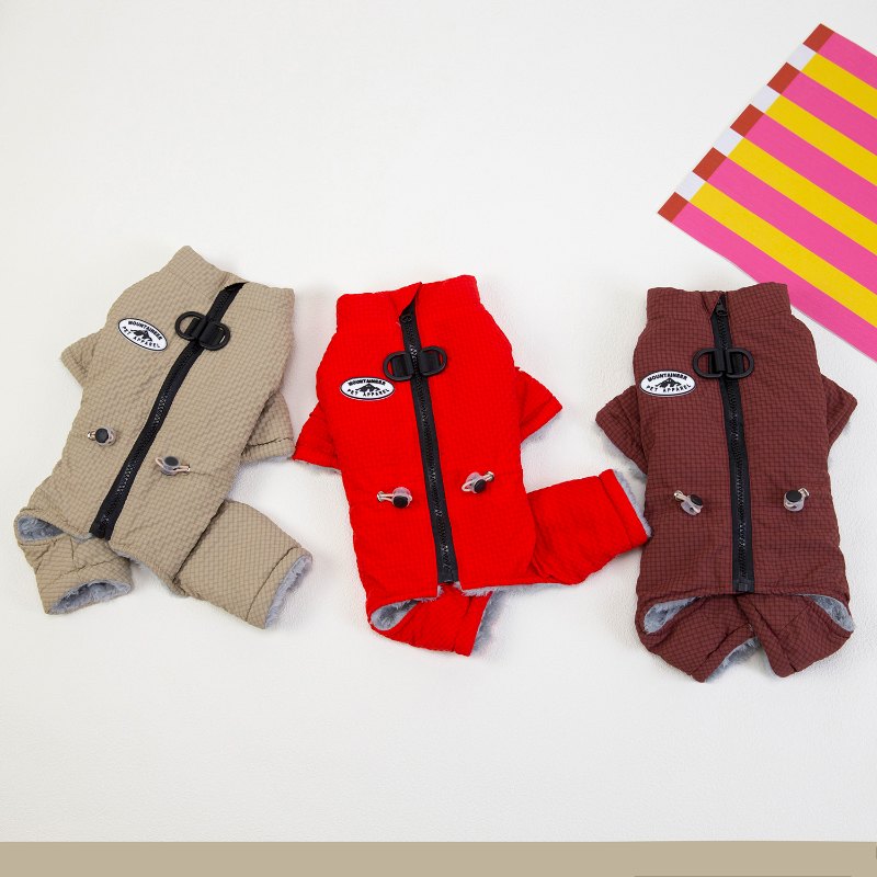 RY25F42# seersucker plaid Dog Overall | Ruispet wear